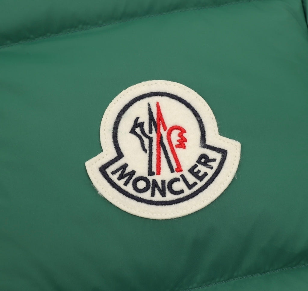 Alpine Quilted Short Down Jacket — Deep Green