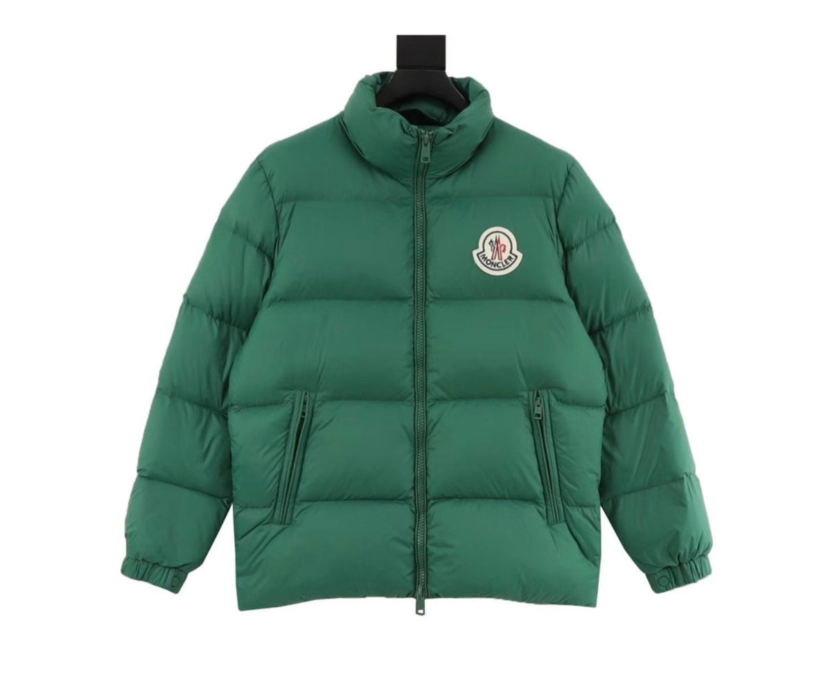 Alpine Quilted Short Down Jacket — Deep Green